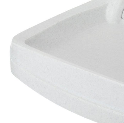 Horizontal Wall Mounted Baby Changing Unit White Fleck Corner