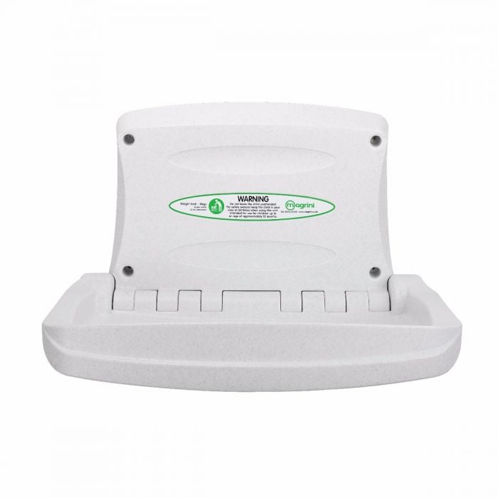 Horizontal Wall Mounted Baby Changing Unit White Fleck Open