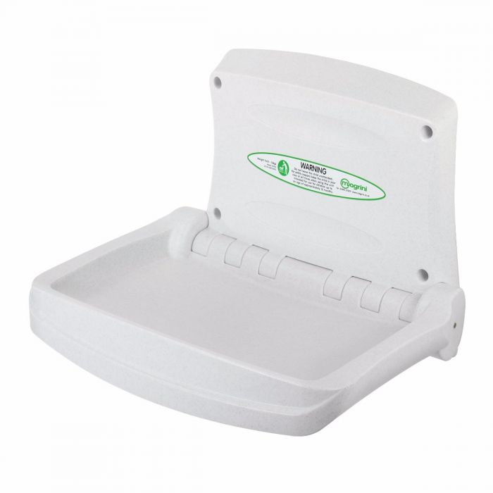 Horizontal Wall Mounted Baby Changing Unit White Fleck Magrini 