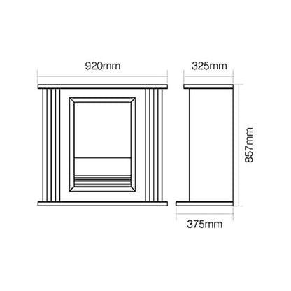 Dimplex Mozart Fire Suite Drawing