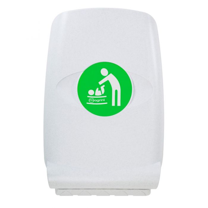 Vertical Wall Mounted Baby Changing Unit White Fleck Closed Wall Mounted