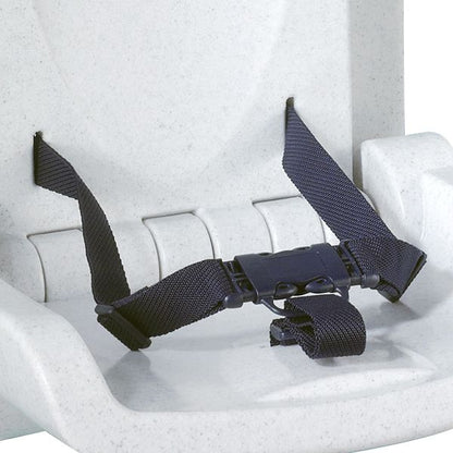 MAGRINI WALL MOUNTED STAY-SAFE BABY SEAT WHITE FLECK STRAPS