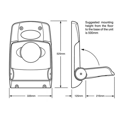 MAGRINI WALL MOUNTED STAY-SAFE BABY SEAT DRAWING