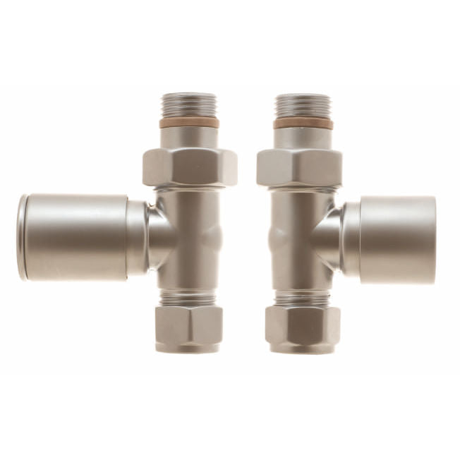 Contemporary Manual Radiator Valves-satin chrome