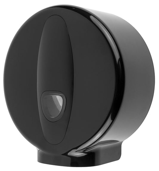 PlastiQline 2020 Mini Jumbo Toilet Roll Dispenser Black
