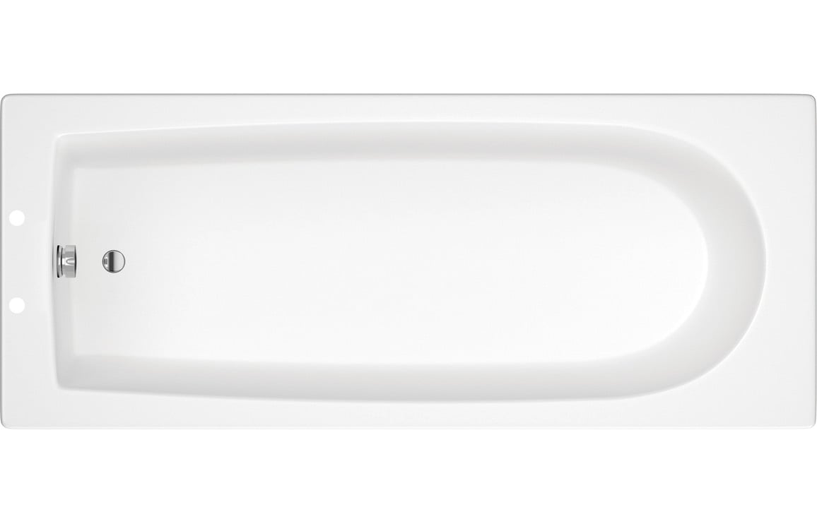 Ariella D Shape Single Ended SUPERCAST 1700x700x550mm 2TH Bath w/Legs