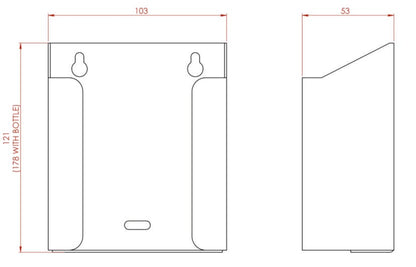 Carex 500ml Bottle Holder Drawing