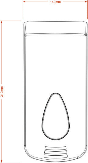 Modular 2Ltr Liquid Soap Dispenser Drawing