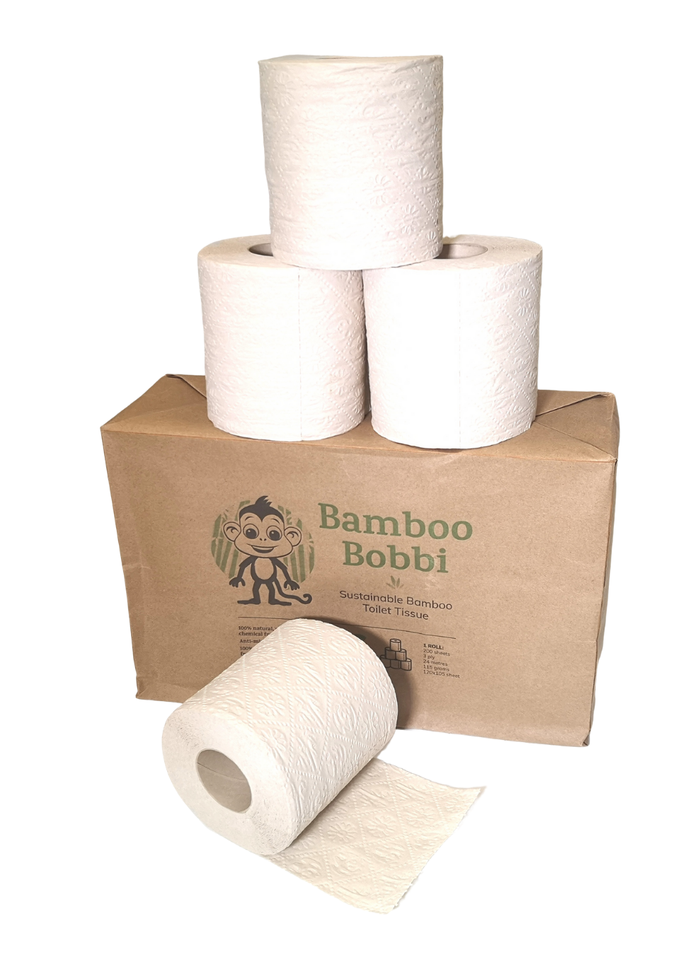 Bamboo Bobbi 3 Ply Toilet Roll