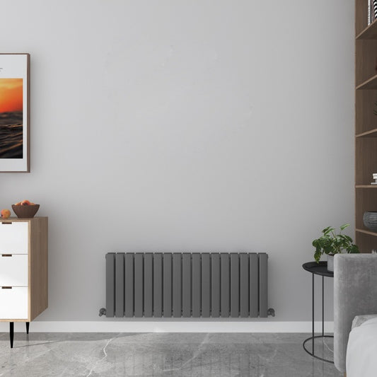 Milan Designer Shorter Height Horizontal Radiator
Anthracite 