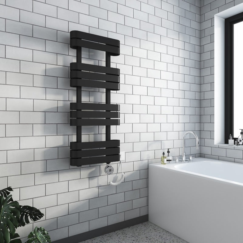 Electric Oasis Towel Radiator
1200mm Height
Black