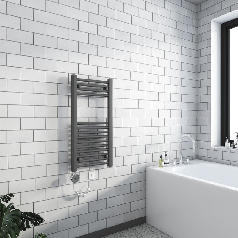 Electric Detroit Chrome Towel Radiator
Anthracite 
800mm Height 