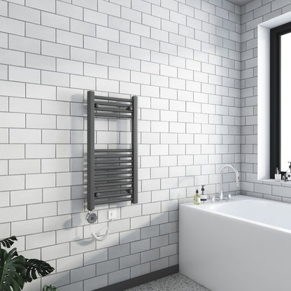 Electric Detroit Chrome Towel Radiator
Anthracite 
800mm Height 