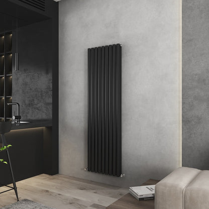 Nirvana Designer Vertical Double Radiator
Black
Angled 