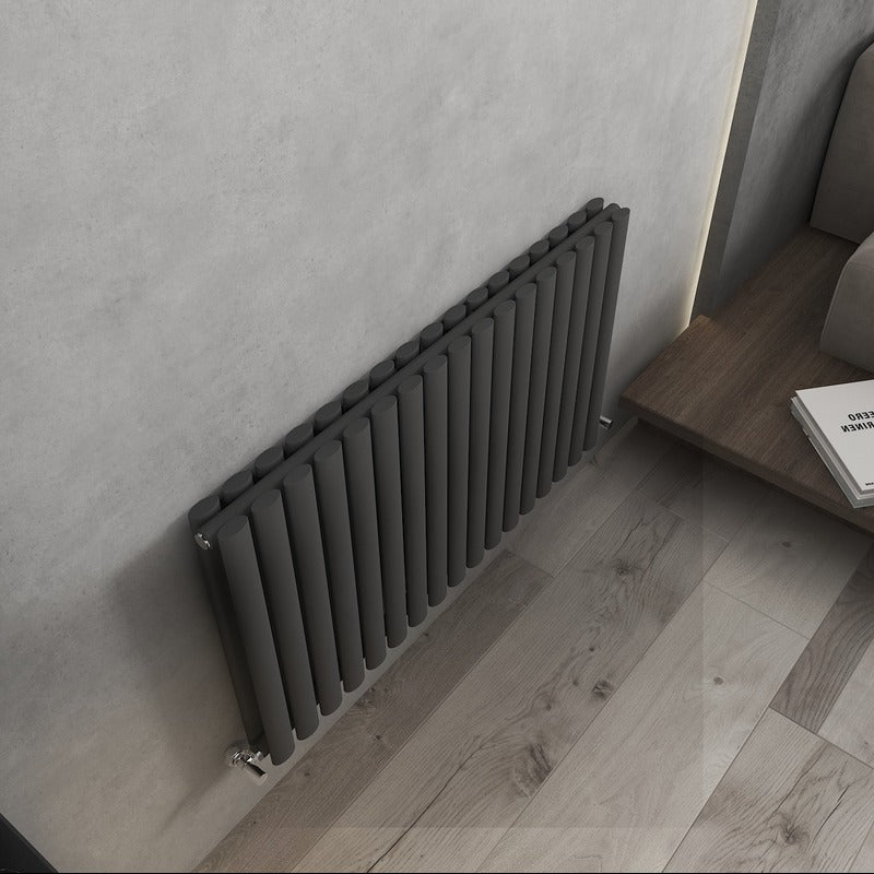 Nirvana Designer Vertical Double Radiator
Anthracite
Angled 