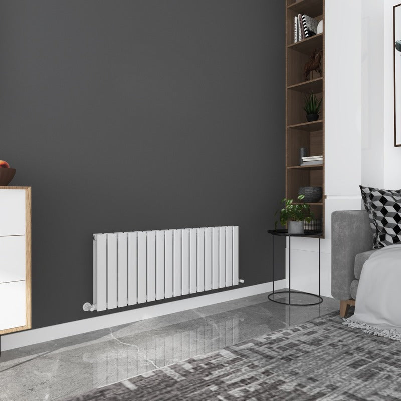 Milan Designer Shorter Height Horizontal Radiator
White
Angled 