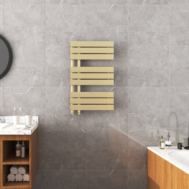 Paris Designer Towel Radiator Brushed Brass