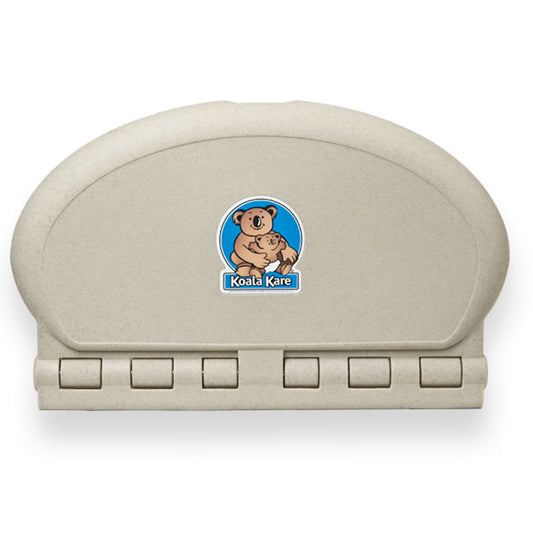 Oval Baby Changing Table, Sandstone closed