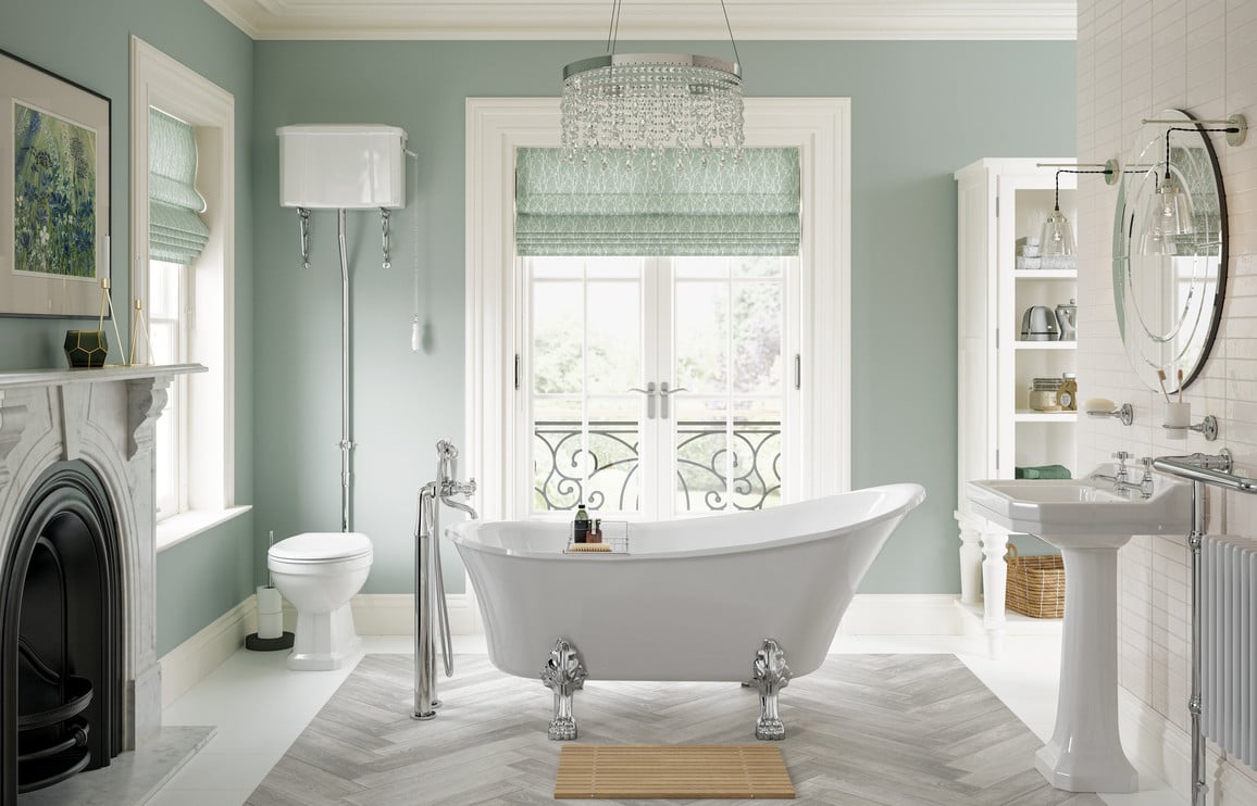 Solaris High Level WC w/Brushed Brass Finish & Soft Close Seat