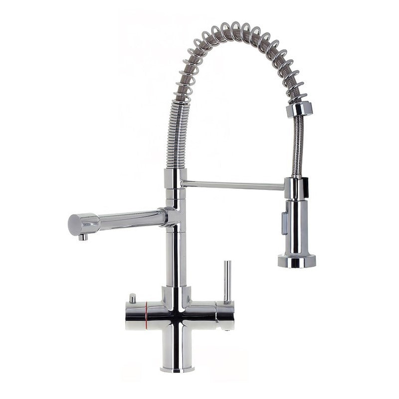 Space Flow 3-in-1 Directional Spray Instant Boiling Water Lever Tap in Chrome 1