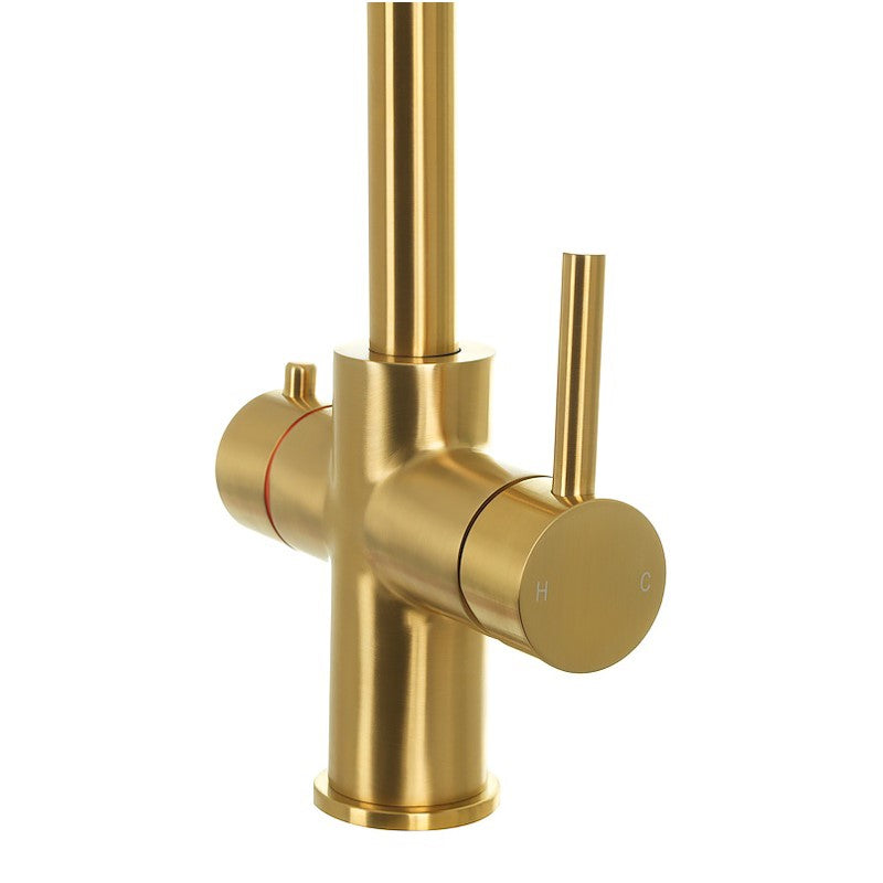 Space Flow Instant Boiling Water Lever Tap
Gold 
Hot & Cold Mixer