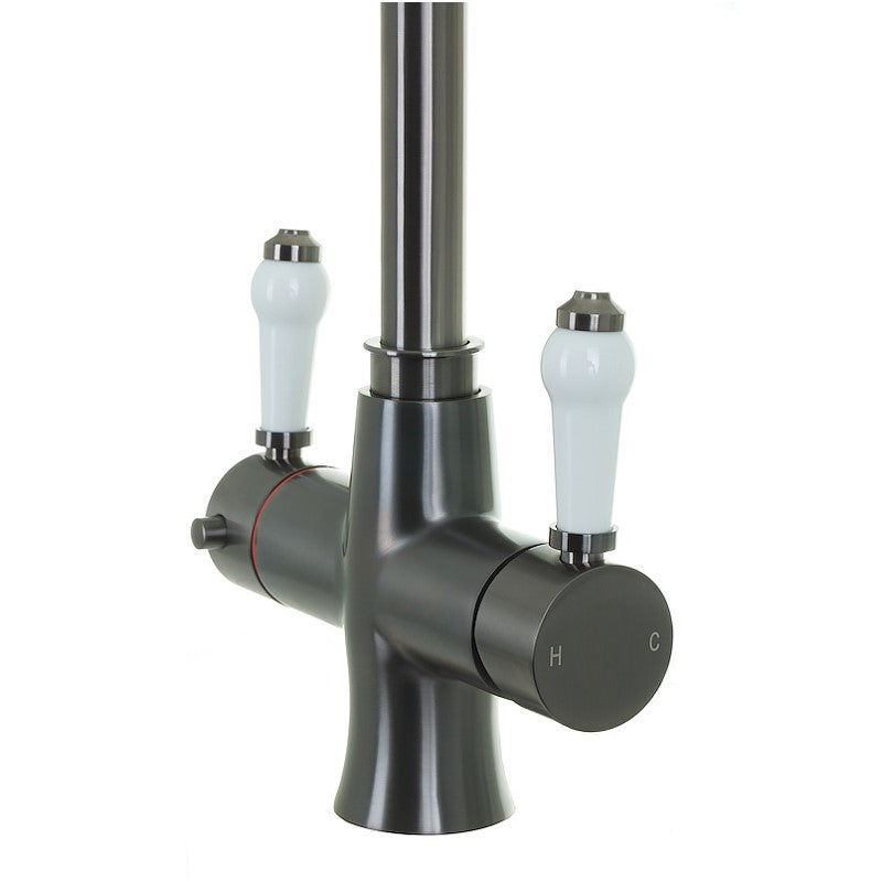 Space Flow Traditional Instant Boiling Water Lever Tap Gunmetal Grey
Hot & Cold Mixer