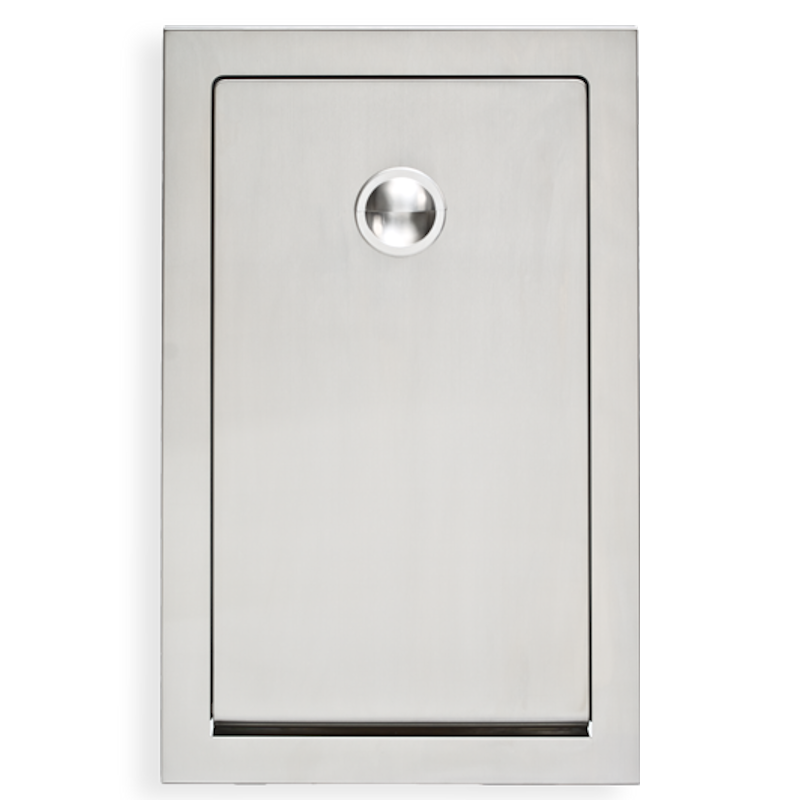 Vertical Recessed Stainless Steel Clad Baby Change Table