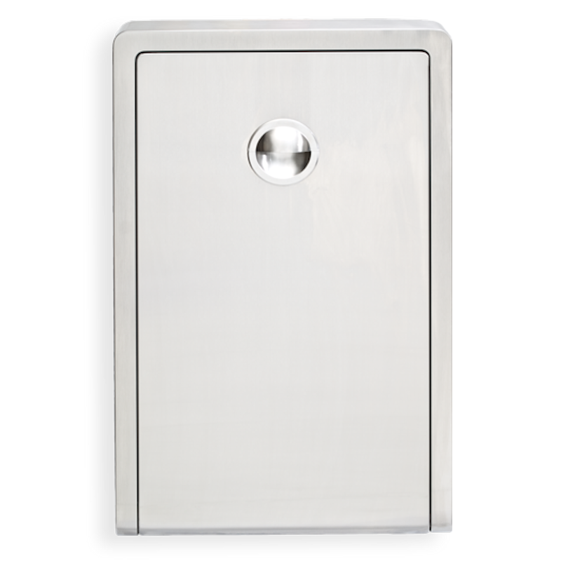Vertical Surface Mounted Stainless Steel Baby Change Table closed
