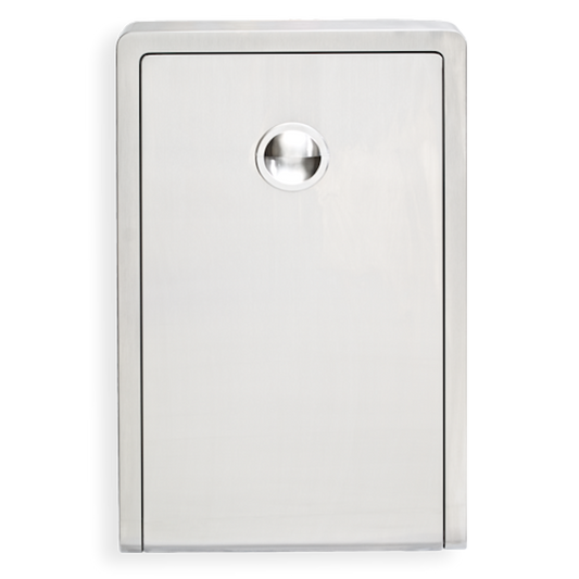 Vertical Surface Mounted Stainless Steel Baby Change Table closed