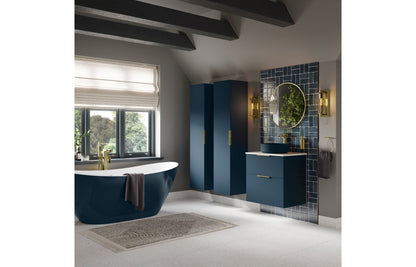 Stella 815mm Wall Hung 2 Drawer Basin Unit & Basin - Matt Deep Blue