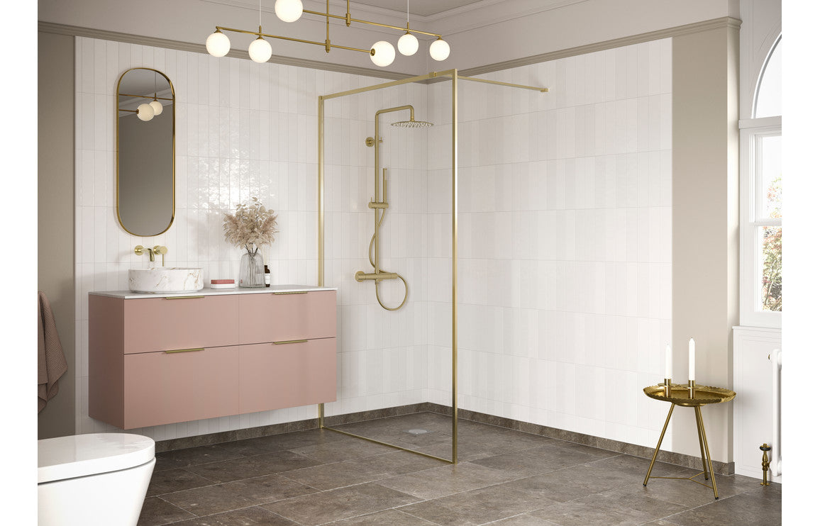 Stella 590mm Floor Standing 2 Door Basin Unit (No Top) - Matt Antique Rose