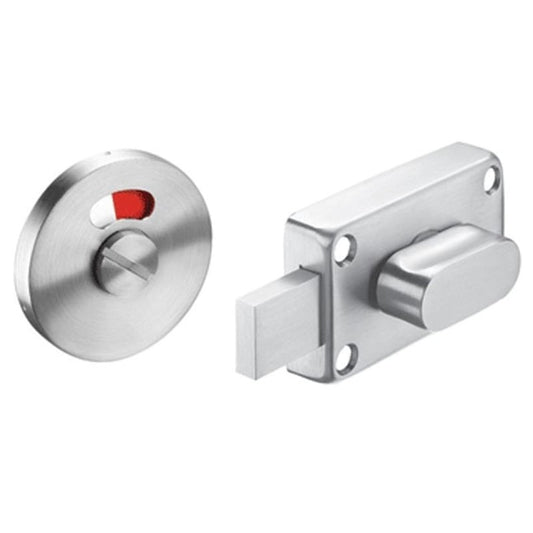 Oval Turn Stainless Steel Toilet Cubicle Lock
