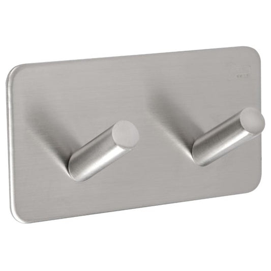 Double Coat Hook On 3M Adhesive Plate
Satin Chrome