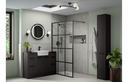 Tarak 1542mm Basin  WC & 3 Drawer Unit Pack (LH) - Matt Graphite Grey