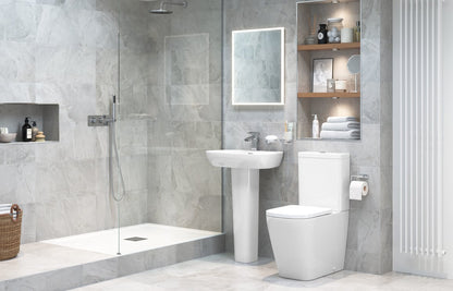 Sidra 600x400mm 1TH Basin & Semi Pedestal