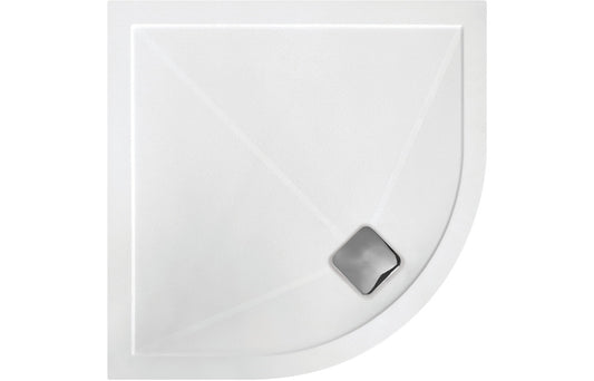 25mm Anti-Slip Ultra-Slim 900mm Quadrant Tray & Waste