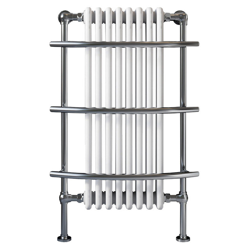 Huby 8 Column Traditional Towel Rail 
White Background