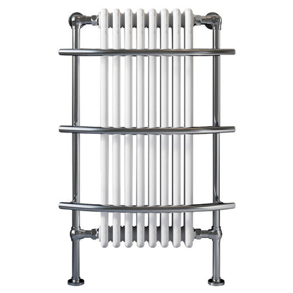Huby 8 Column Traditional Towel Rail 
White Background