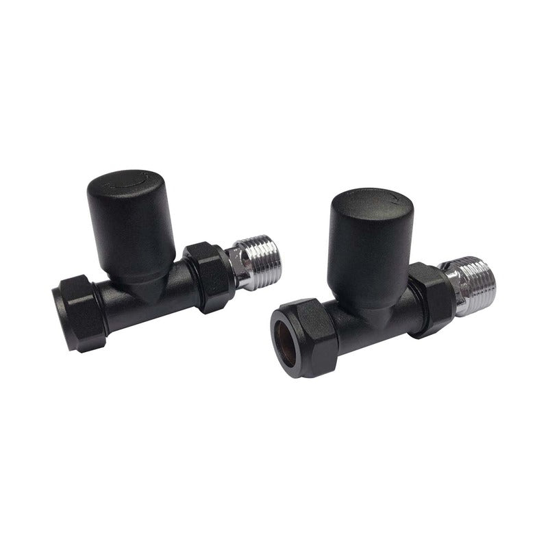 Scudo Towel Rail Valves Straight (Pair)