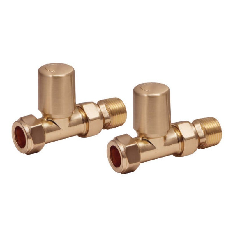 Scudo Towel Rail Valves Straight (Pair)
Brushed Brass