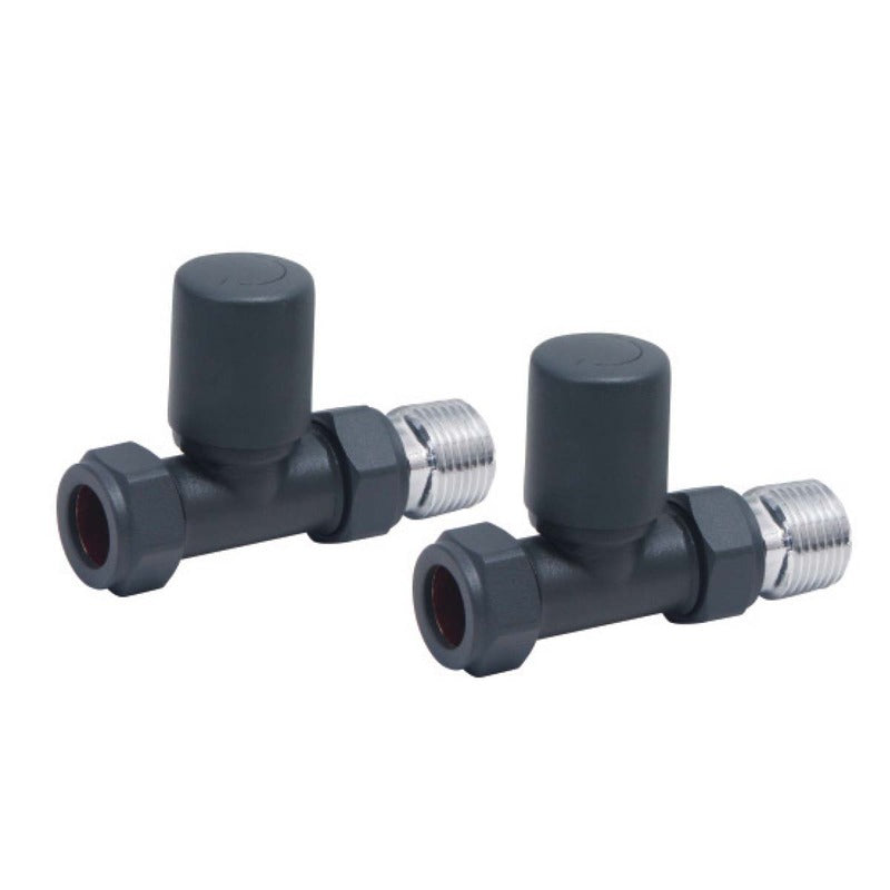 Scudo Towel Rail Valves Straight (Pair)