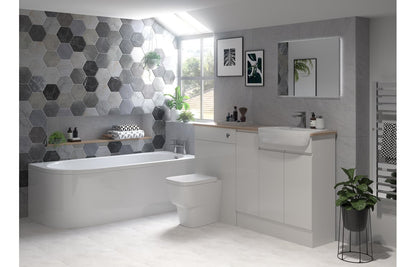 Venus 1542mm Basin  WC & 1 Door Unit Pack (LH) - Pearl Grey Gloss