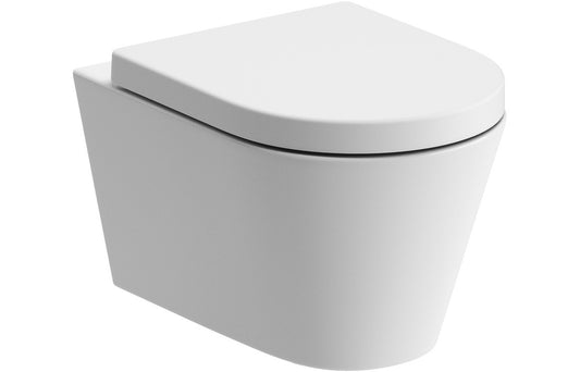 Cresida Rimless Wall Hung WC & Soft Close Seat
