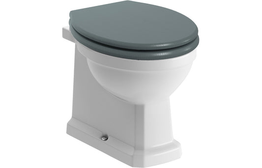Solaris Back To Wall WC & Sea Green Wood Effect Seat
