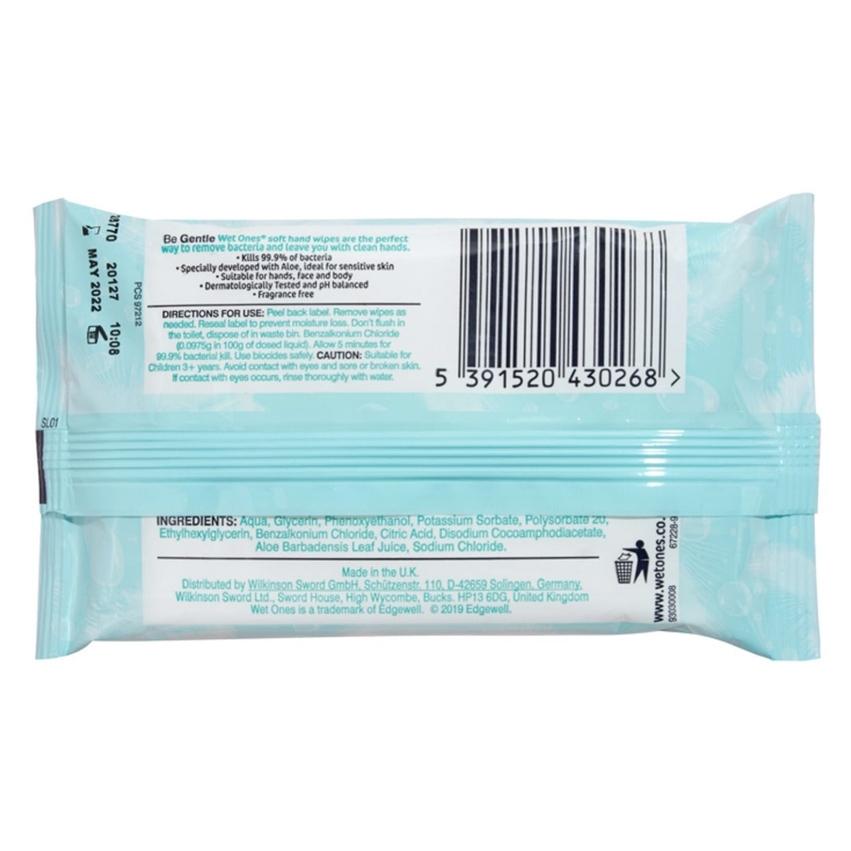 Wet Ones Be Gentle Bar Code