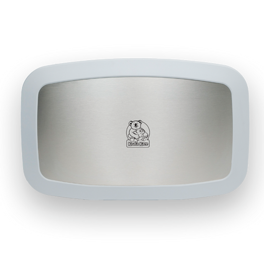 Horizontal Baby Change Unit, White Granite with Stainless Steel Veneer closed