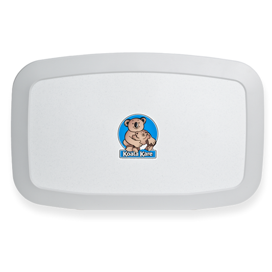 Horizontal Baby Change Station - White Granite closed