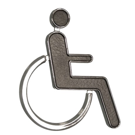 Black & Chrome Disabled Sign
