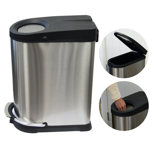 40 Litre Soft Close Push & Pedal Bin