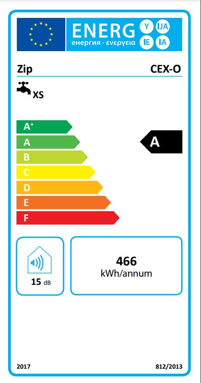 Zip CEX Instant Water Heater Energy Rating